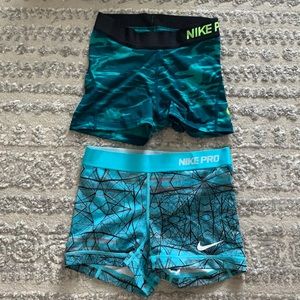 Bundle of two Nike pro shorts